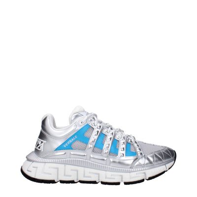 Versace Grijze Stoffen Atletische Sneakers