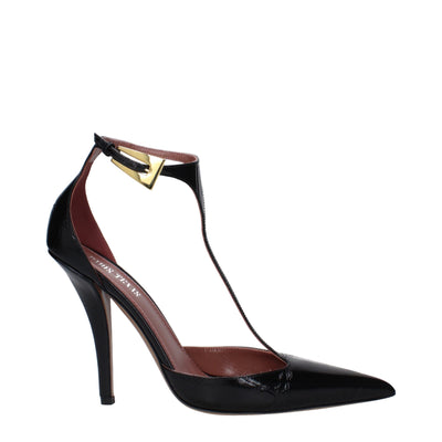 Escarpins à talons hauts en cuir noir Paris Texas