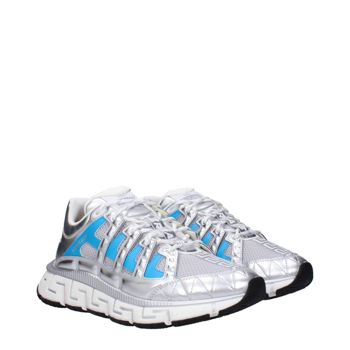 Versace Grijze Stoffen Atletische Sneakers