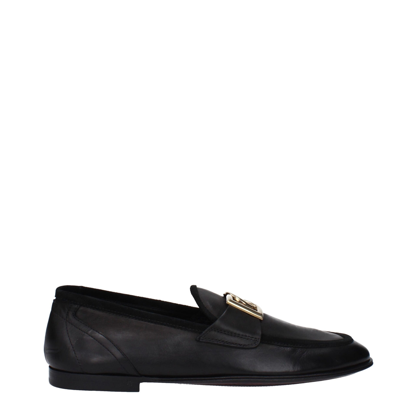 Dolce &amp; Gabbana zwarte leren instappers