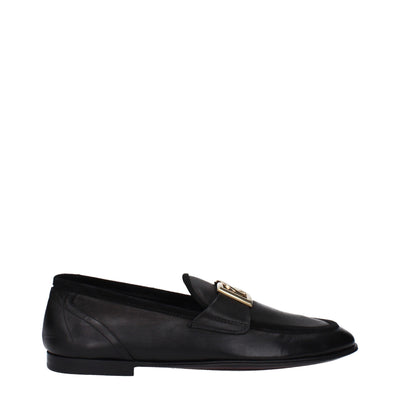 Dolce &amp; Gabbana zwarte leren instappers