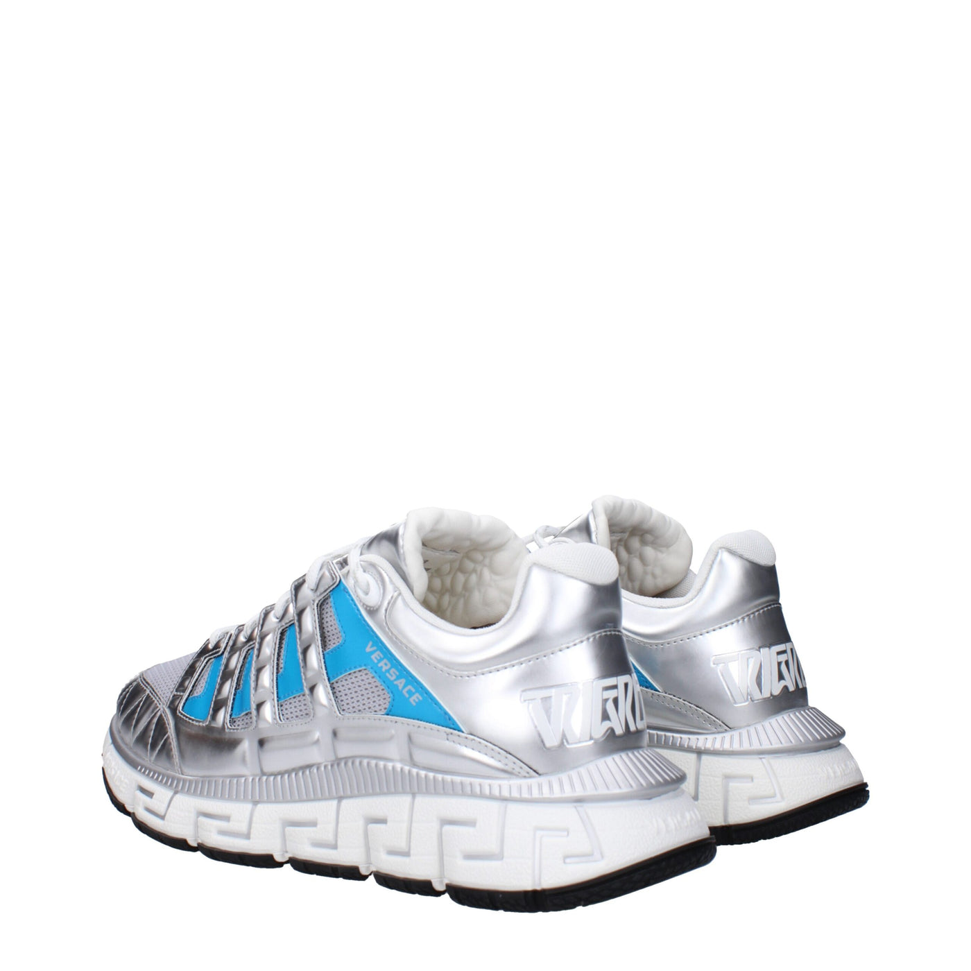 Versace Grijze Stoffen Atletische Sneakers