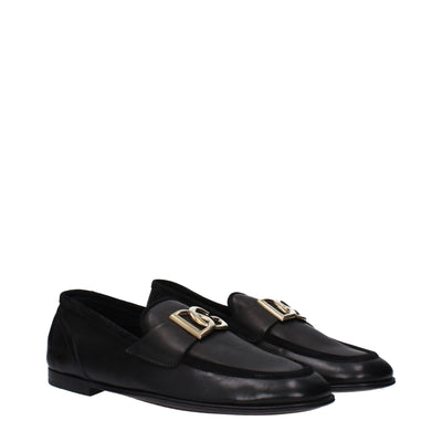 Dolce &amp; Gabbana zwarte leren instappers