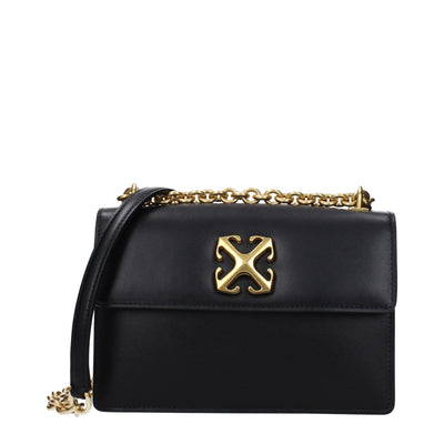 Off-White Zwarte Leren Crossbody Tassen
