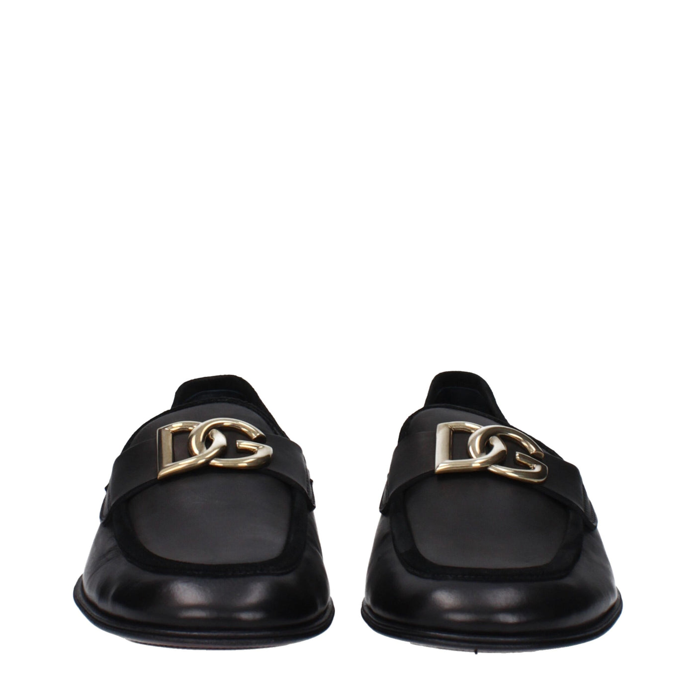 Dolce &amp; Gabbana zwarte leren instappers