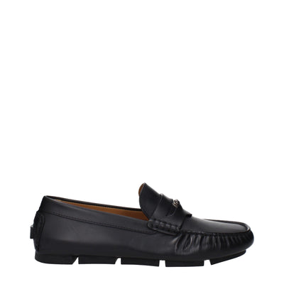 Versace Zwarte Leren Instappers