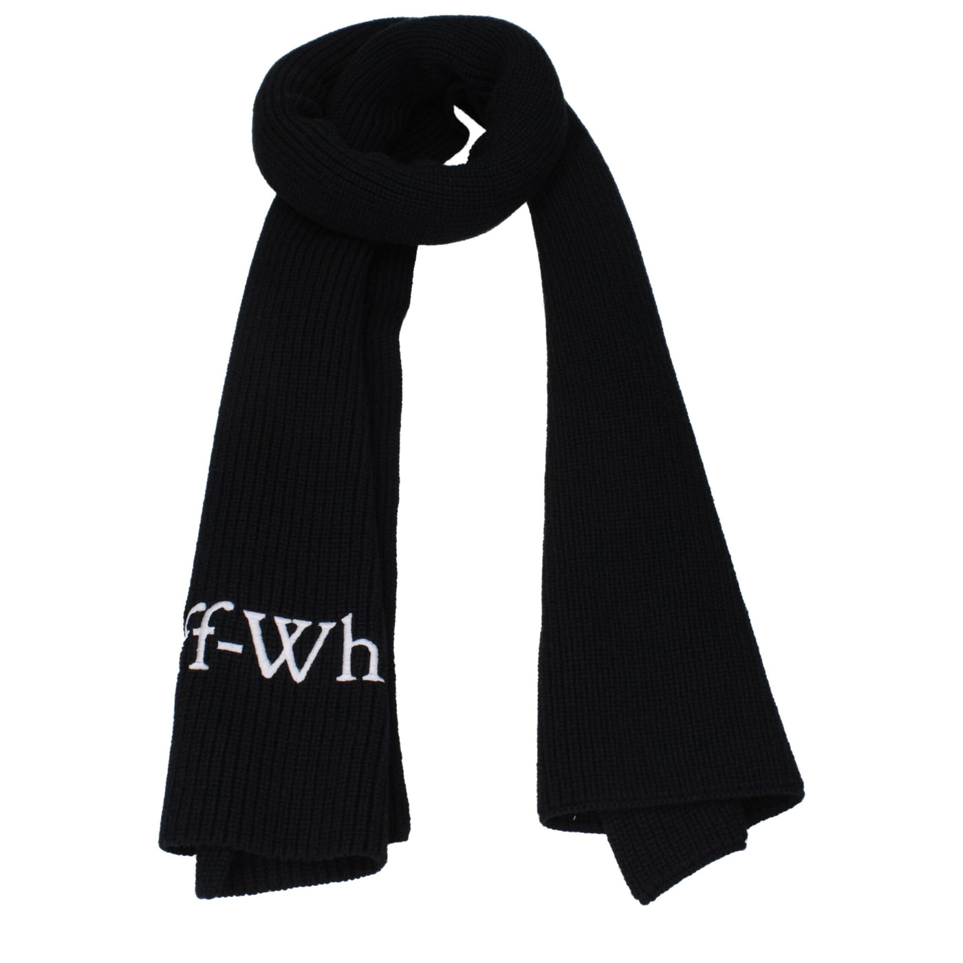 Off-White Zwarte Wollen Sjaals