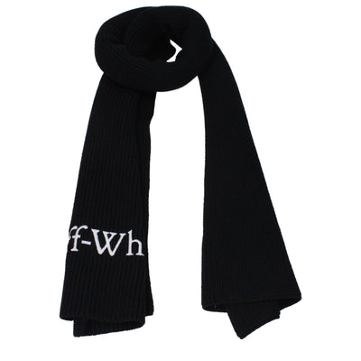 Off-White Zwarte Wollen Sjaals