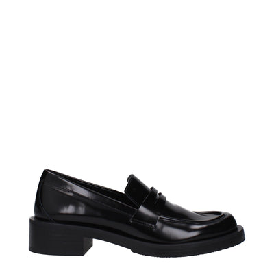 Stuart Weitzman zwarte leren instappers