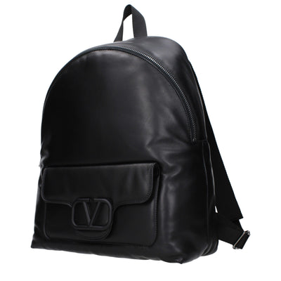 Sacs à dos en cuir noir Valentino Garavani