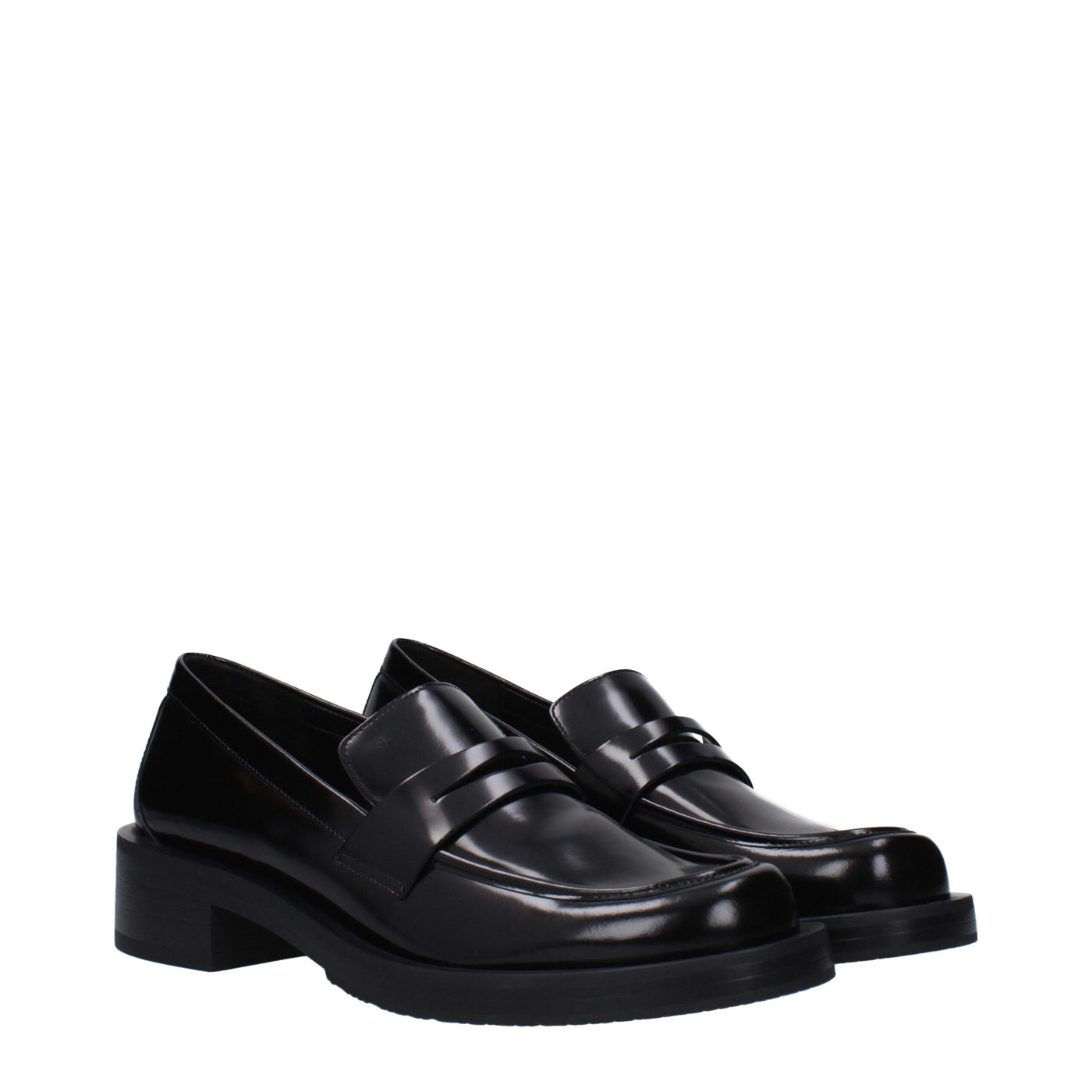 Stuart Weitzman zwarte leren instappers