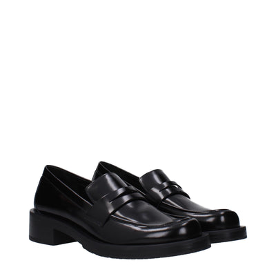 Stuart Weitzman zwarte leren instappers