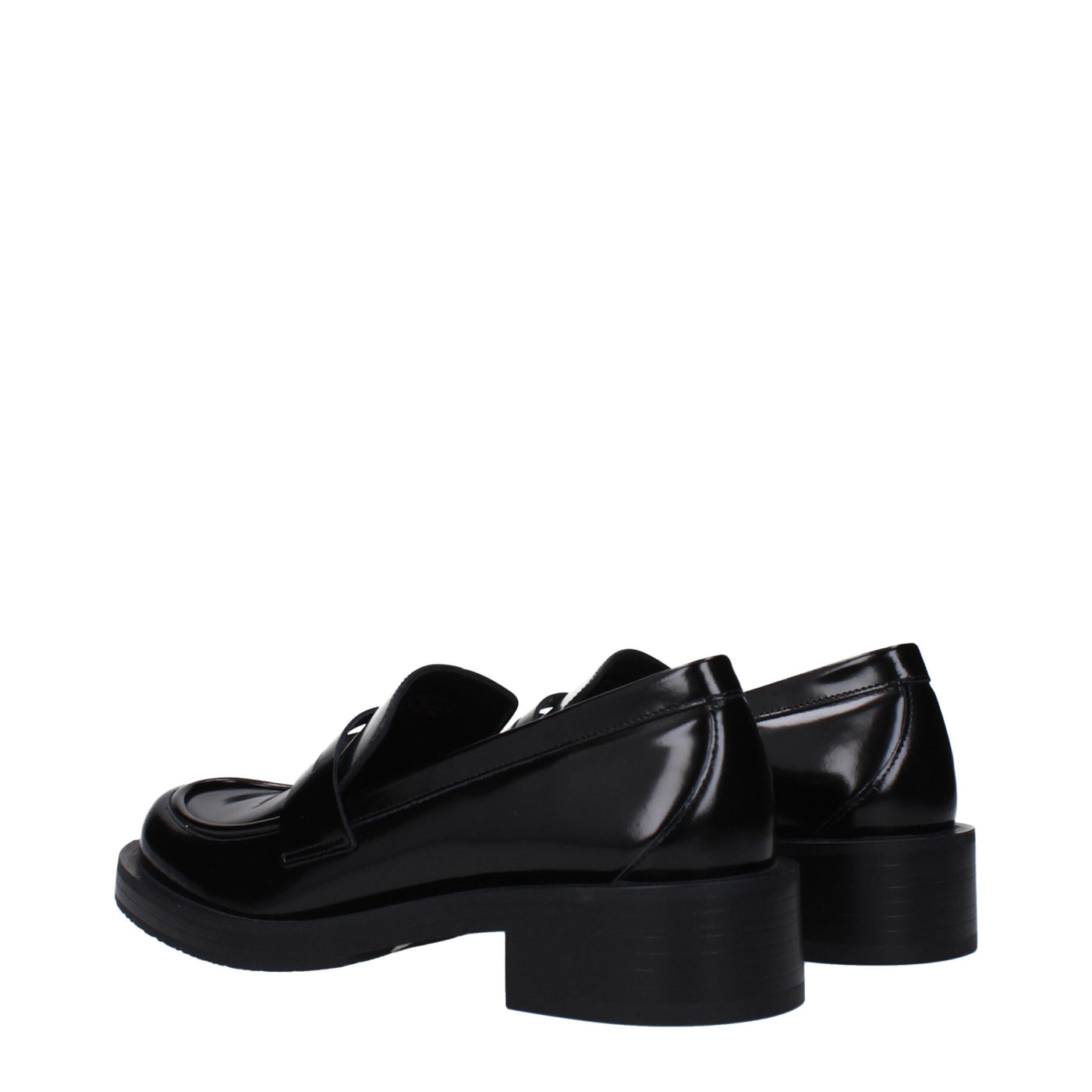 Stuart Weitzman zwarte leren instappers