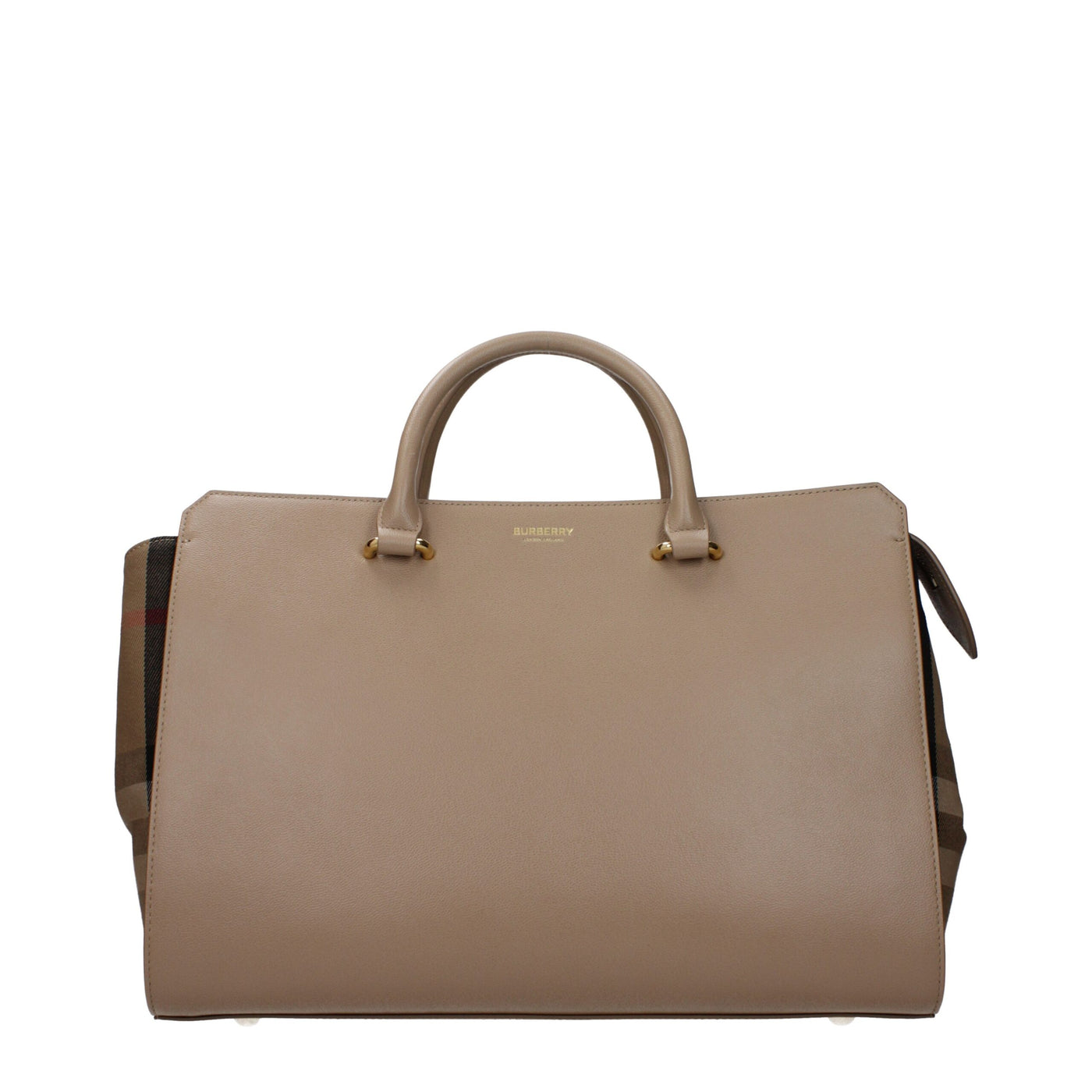Sacs à main Burberry en cuir beige