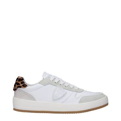 Philippe Model Baskets basses en cuir blanc