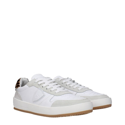 Philippe Model Baskets basses en cuir blanc