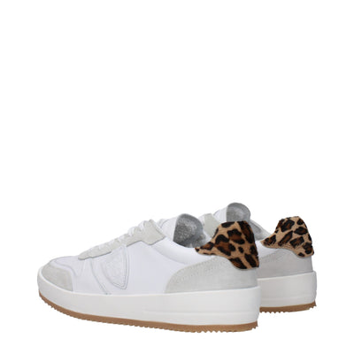 Philippe Model Baskets basses en cuir blanc