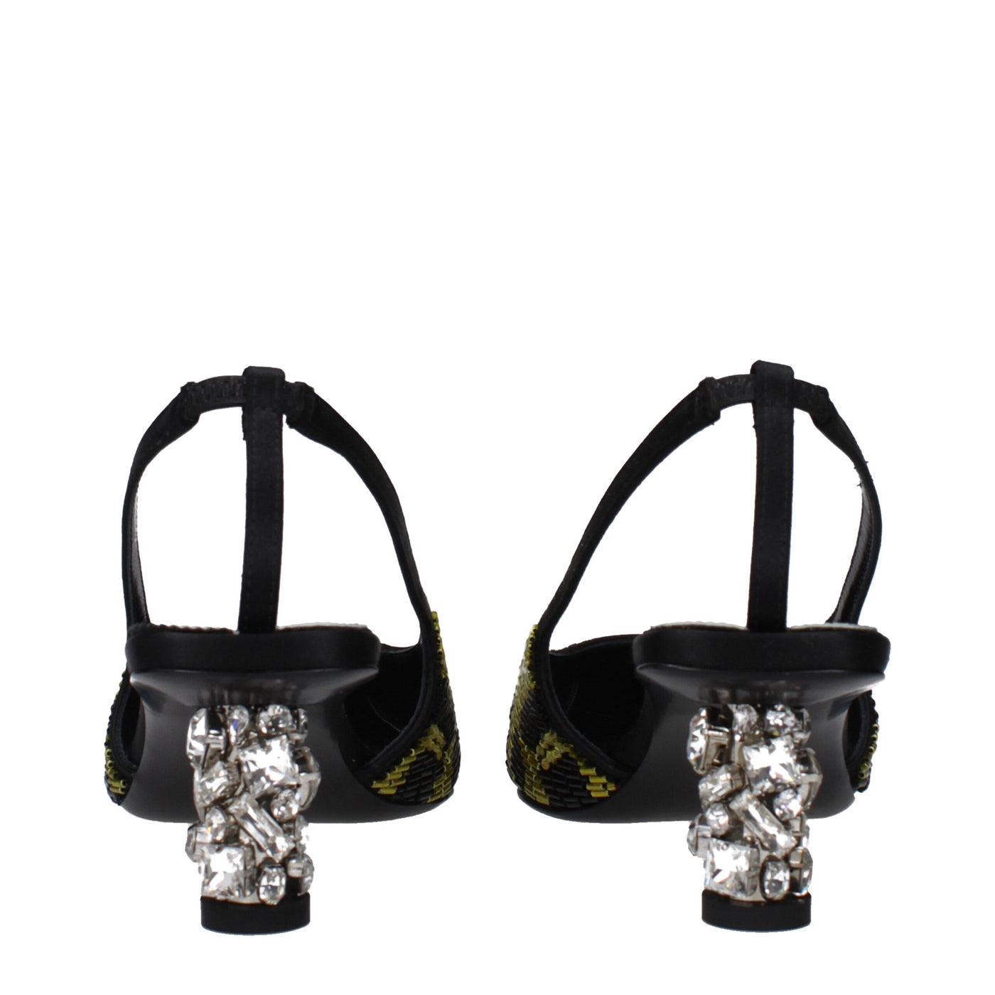 Sandales à talons aiguilles en satin jaune Tom Ford