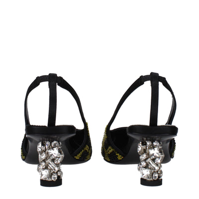 Sandales à talons aiguilles en satin jaune Tom Ford