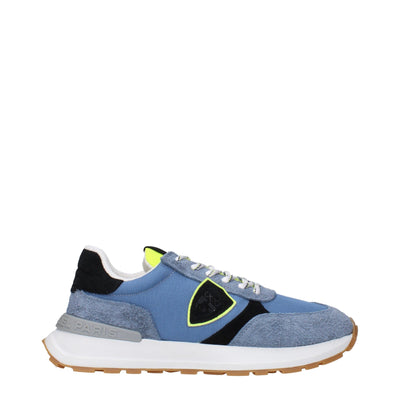 Philippe Model Blauwe Stoffen Sportschoenen