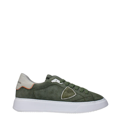 Philippe Model Groene Leren Lage Schoenen