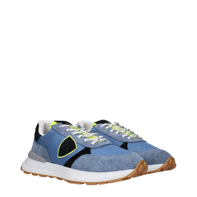 Philippe Model Blauwe Stoffen Sportschoenen