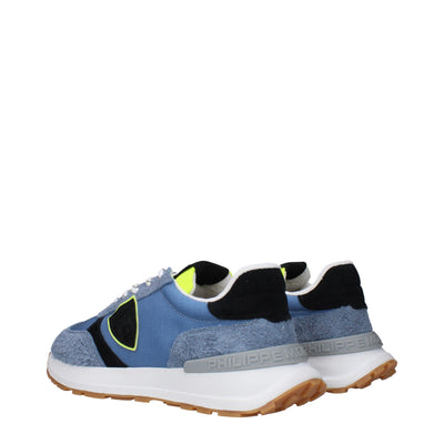 Philippe Model Blauwe Stoffen Sportschoenen