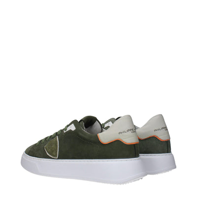 Philippe Model Groene Leren Lage Schoenen