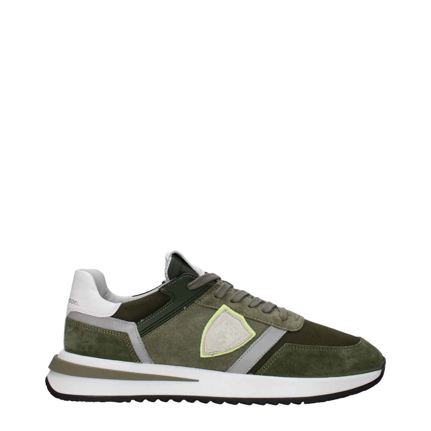 Philippe Model Groene Leren Sportschoenen