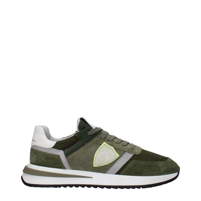 Philippe Model Groene Leren Sportschoenen