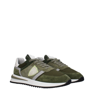 Philippe Model Groene Leren Sportschoenen