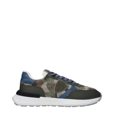 Philippe Model Groene Stoffen Sportschoenen