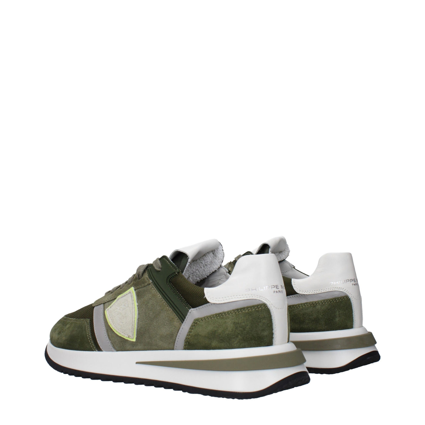 Philippe Model Groene Leren Sportschoenen