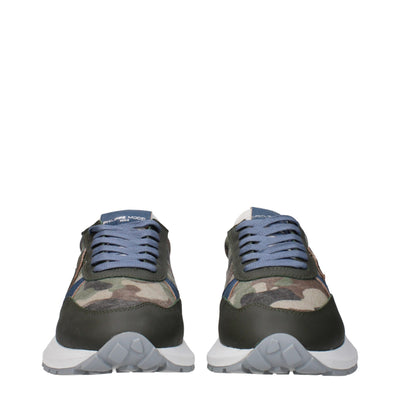 Philippe Model Groene Stoffen Sportschoenen