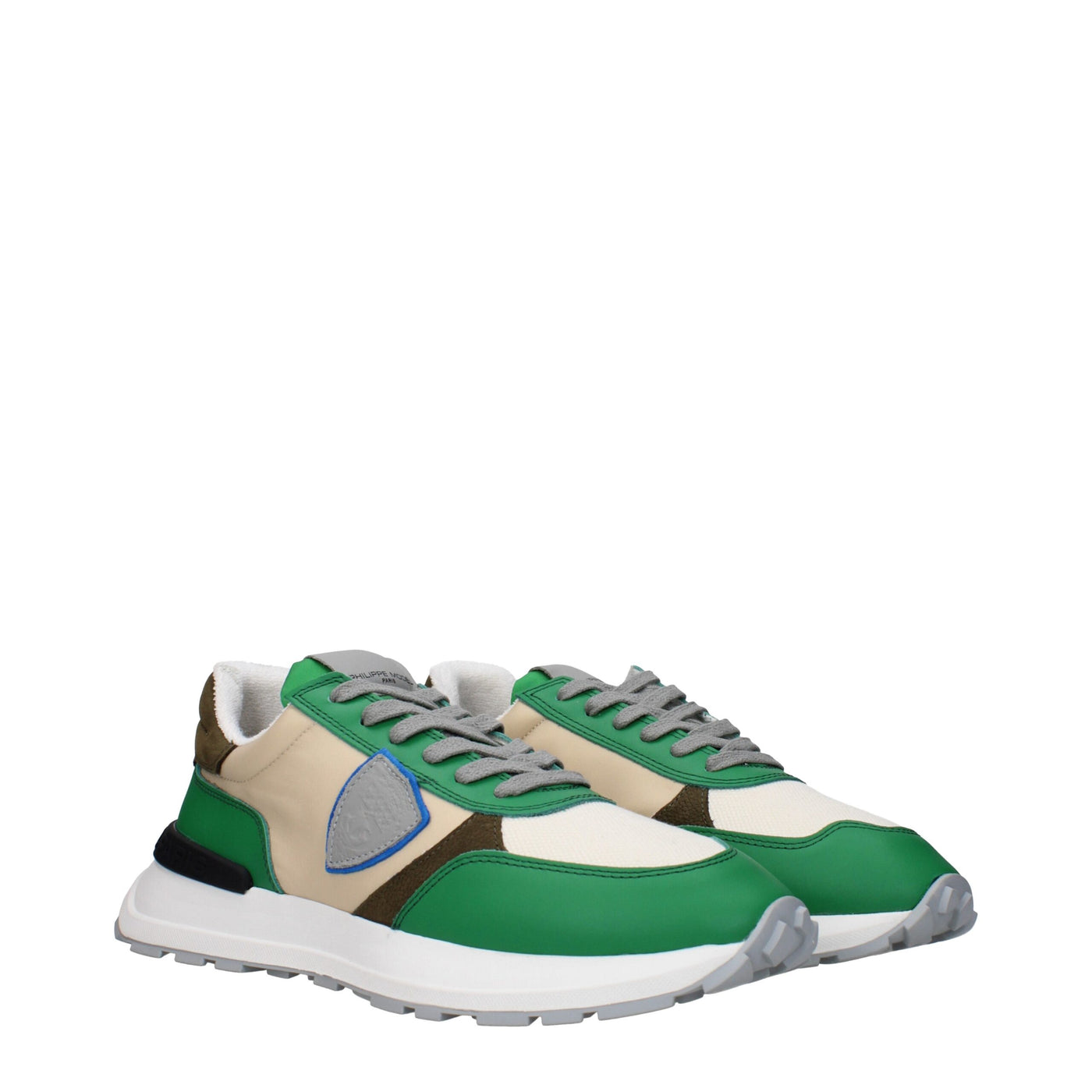 Philippe Model Groene Stoffen Sportschoenen