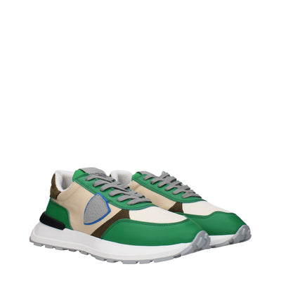 Philippe Model Groene Stoffen Sportschoenen