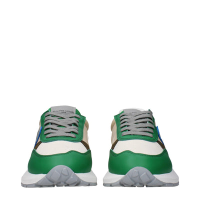 Philippe Model Groene Stoffen Sportschoenen