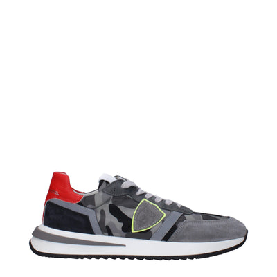 Philippe Model Grijze Stoffen Sneakers