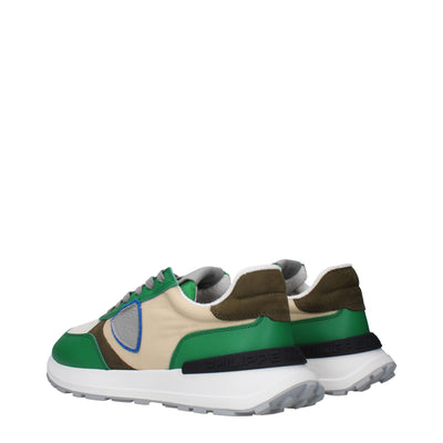 Philippe Model Groene Stoffen Sportschoenen