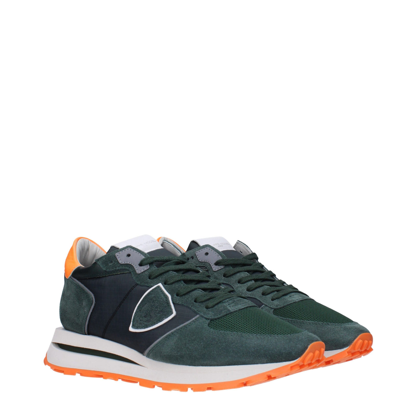 Philippe Model Groene Stoffen Sportschoenen