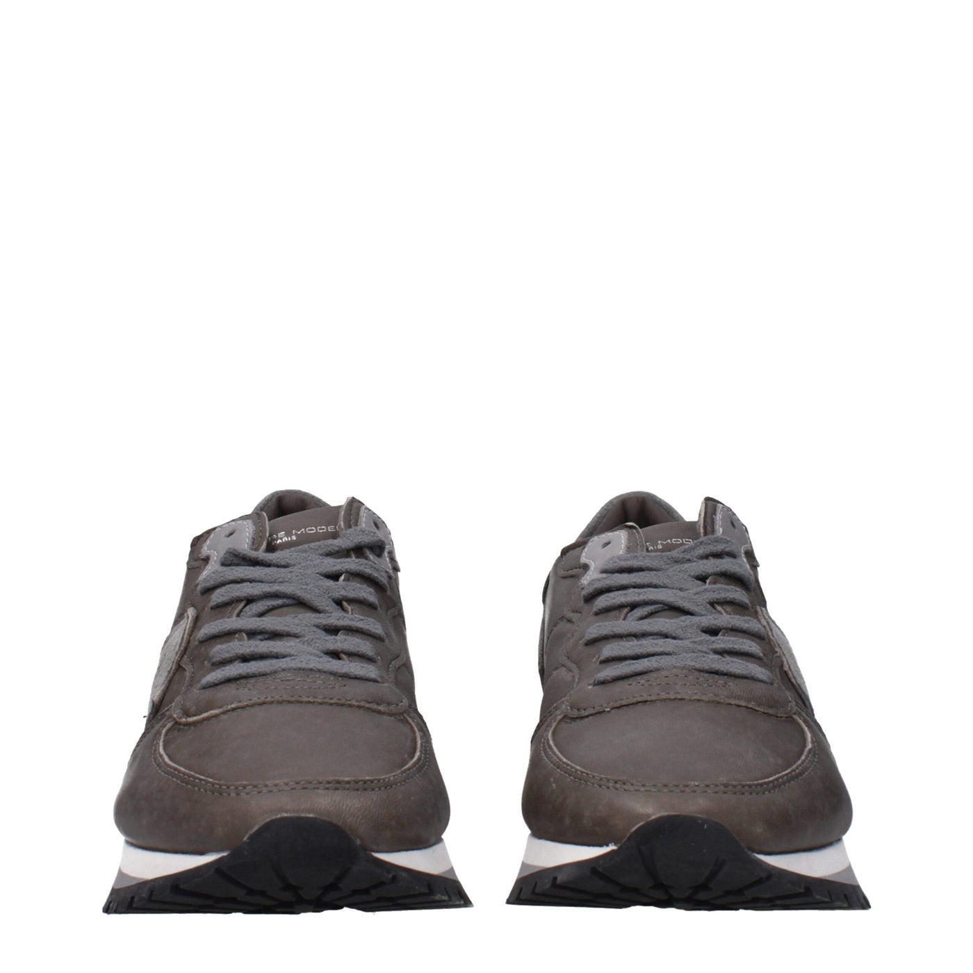 Philippe Model Grijze Leren Sneakers