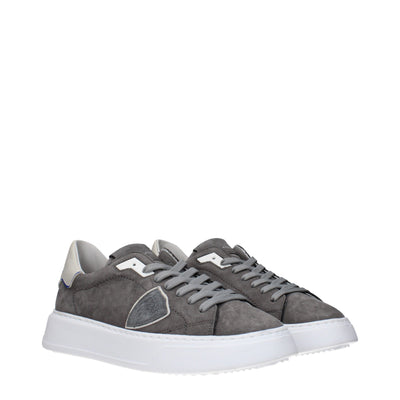 Philippe Model Grijze Leren Sneakers