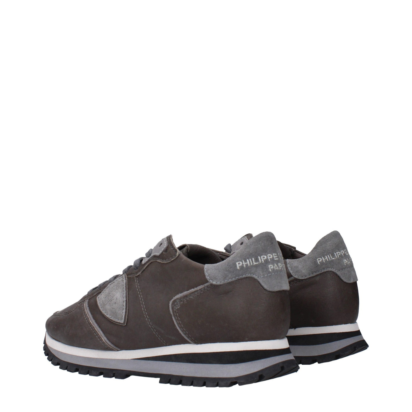 Philippe Model Grijze Leren Sneakers