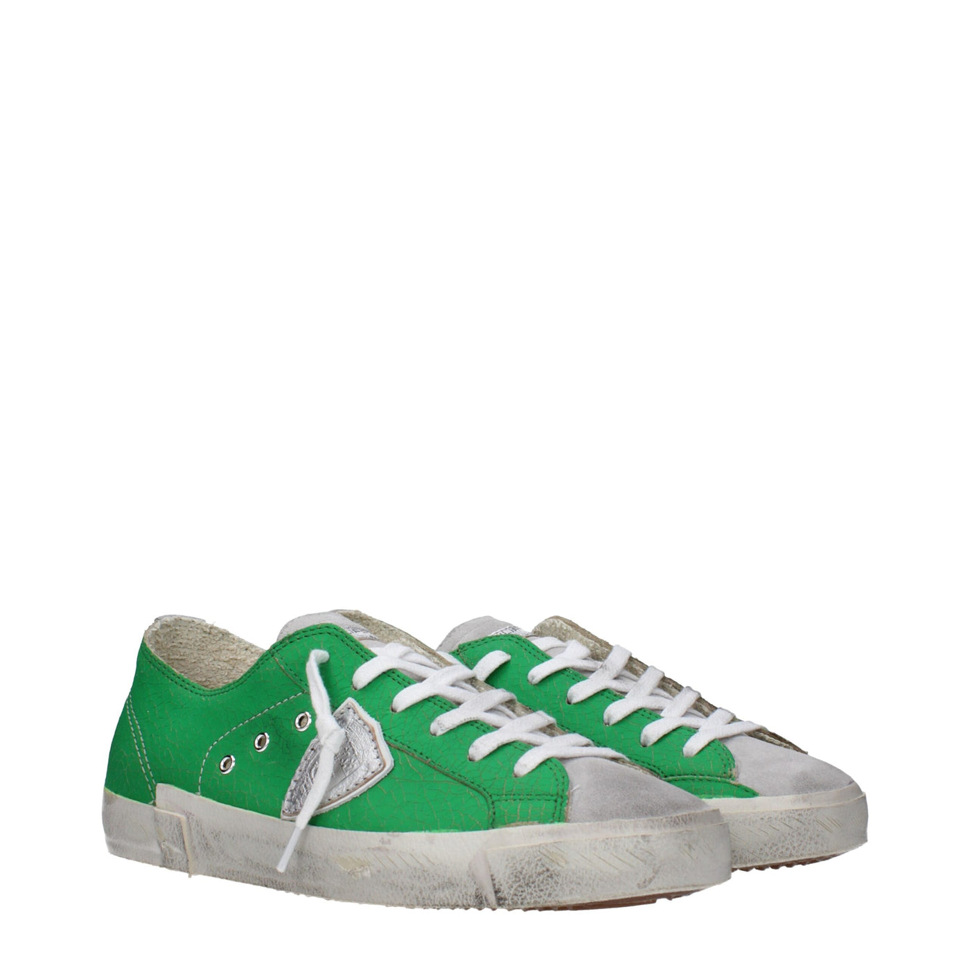Philippe Model Groene Leren Lage Schoenen