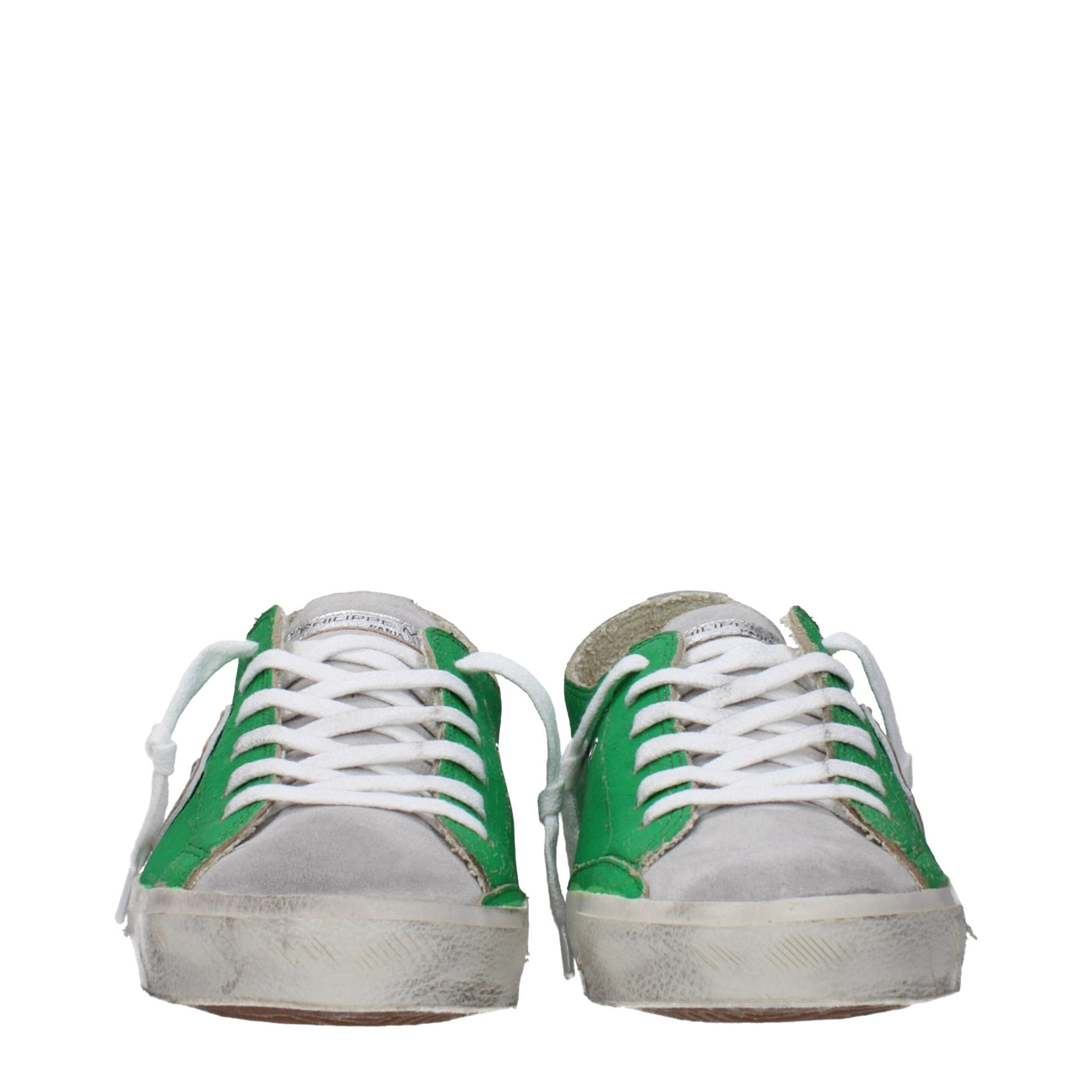 Philippe Model Groene Leren Lage Schoenen