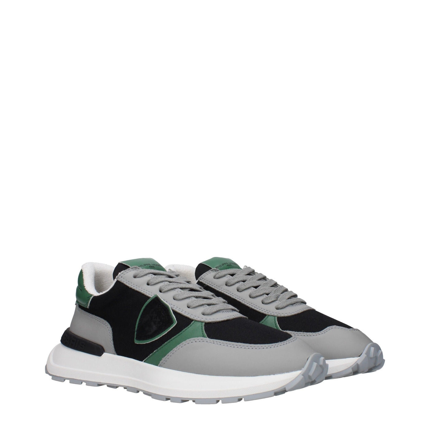 Philippe Model Zwarte Stoffen Sportschoenen