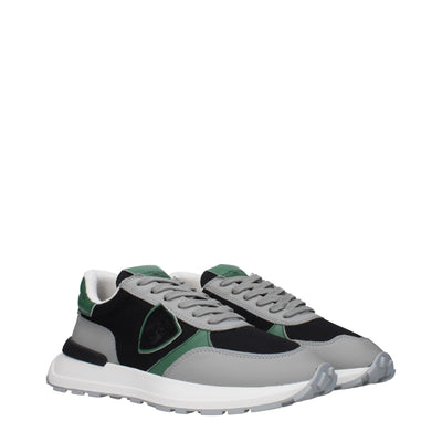 Philippe Model Zwarte Stoffen Sportschoenen