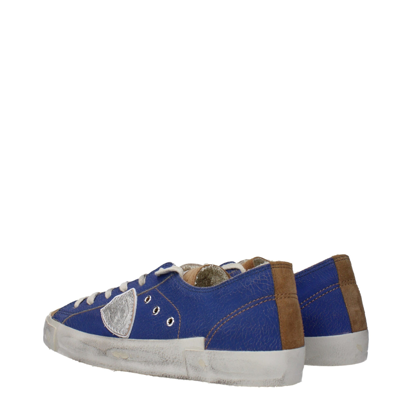 Philippe Model Blauwe Leren Lage Schoenen