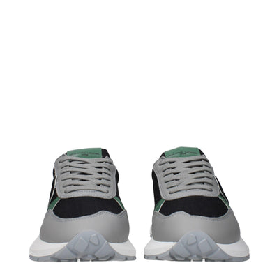 Philippe Model Zwarte Stoffen Sportschoenen