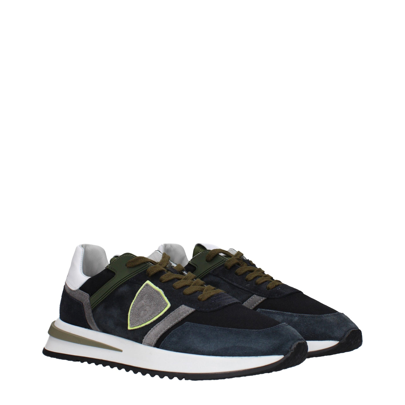 Philippe Model Blauwe Leren Lage Schoenen